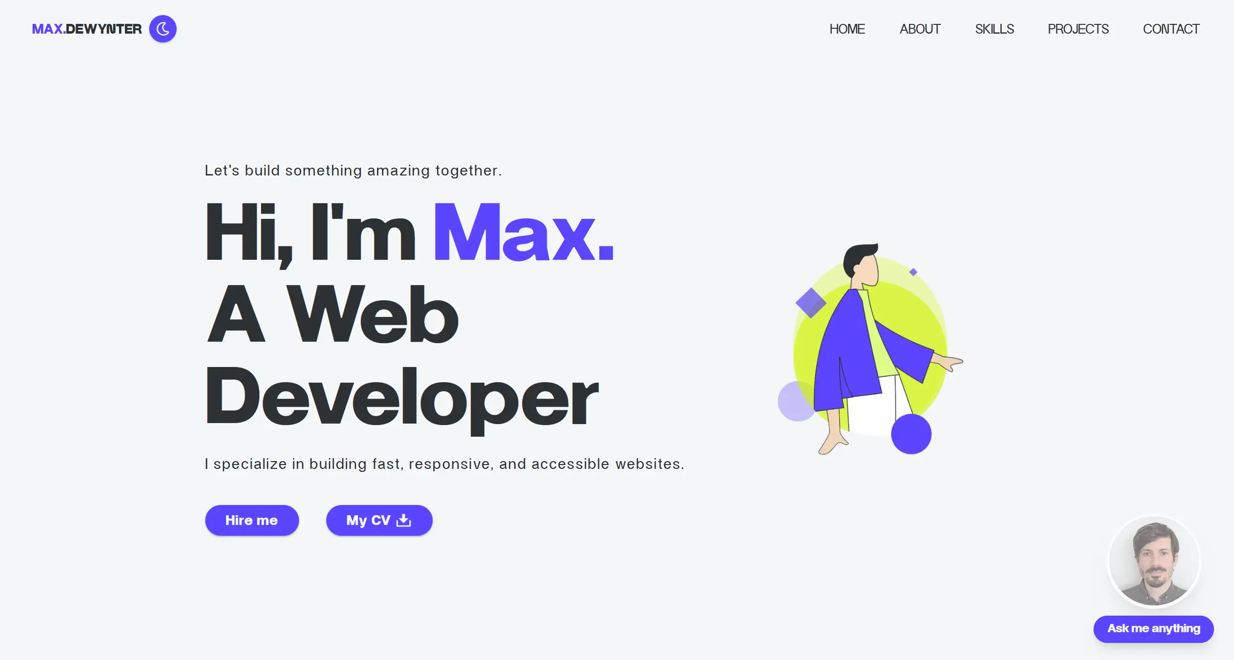 AI Powered Portfolio Chatbot Interface