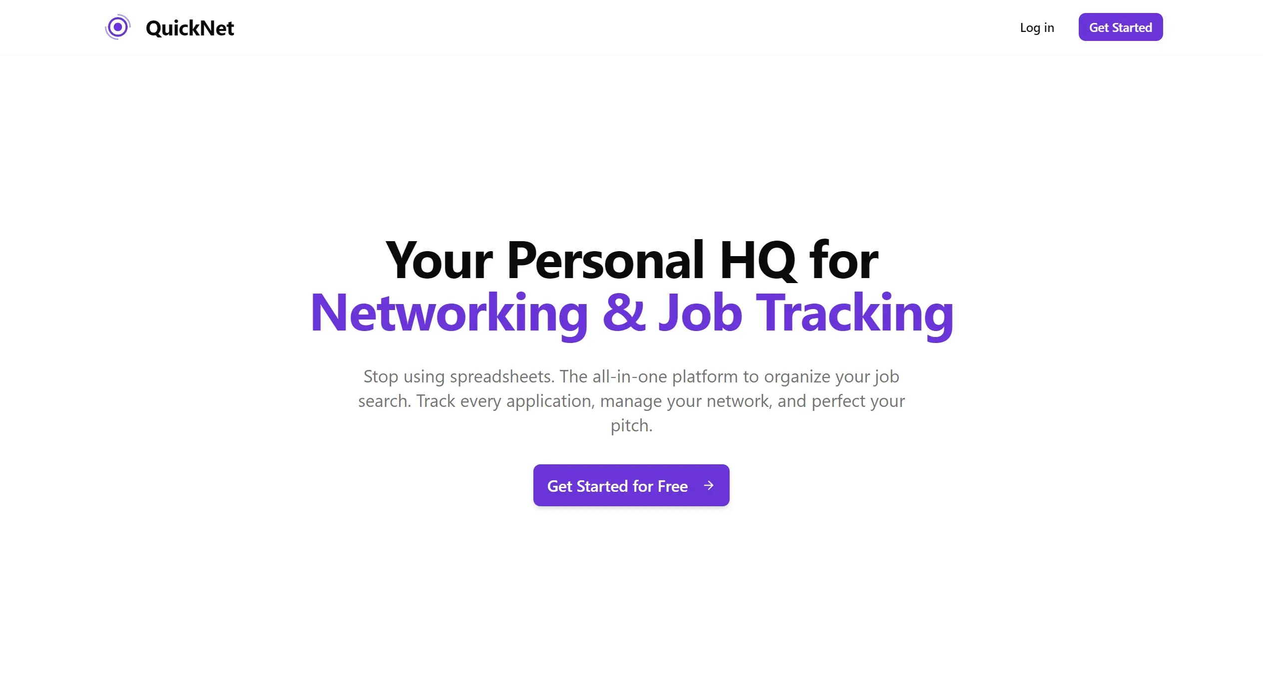 QuickNet Career Operating System Dashboard