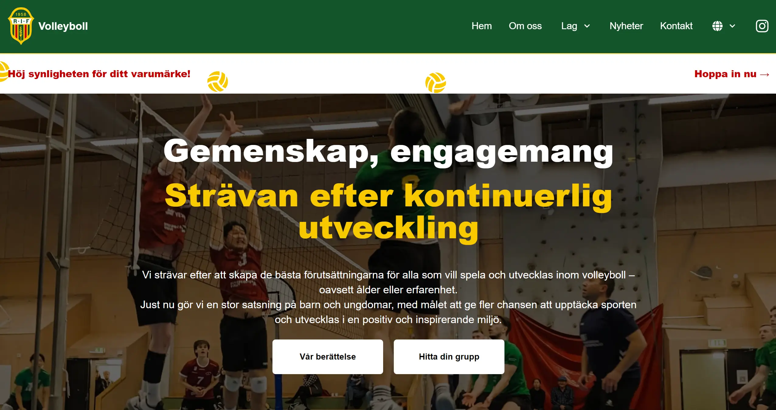 Rågsveds IF Volleyball Club Website